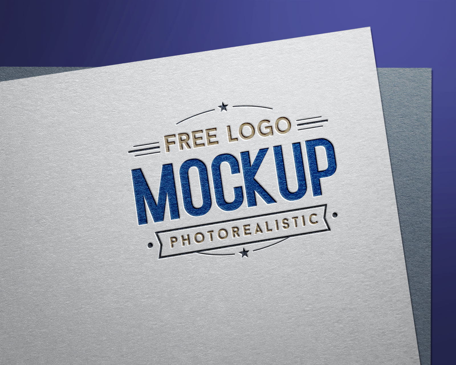Free Debossed Color Logo Design / Logotype Mockup PSD Good Mockups