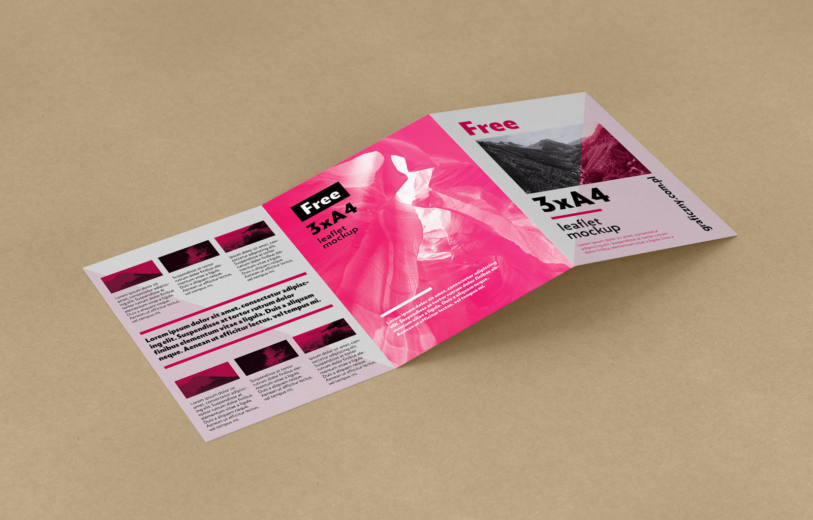 Free Tri-Fold A4 Brochure Mockup PSD - Good Mockups