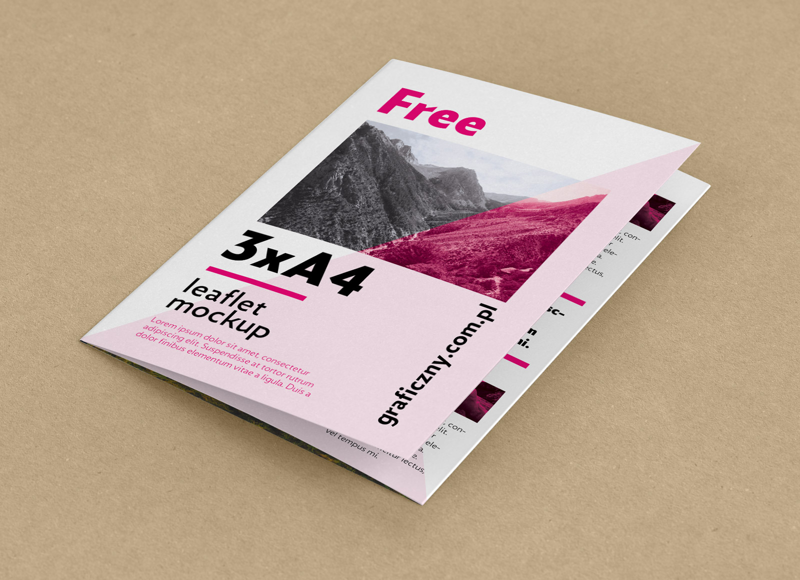 Free Tri-Fold A4 Brochure Mockup PSD - Good Mockups