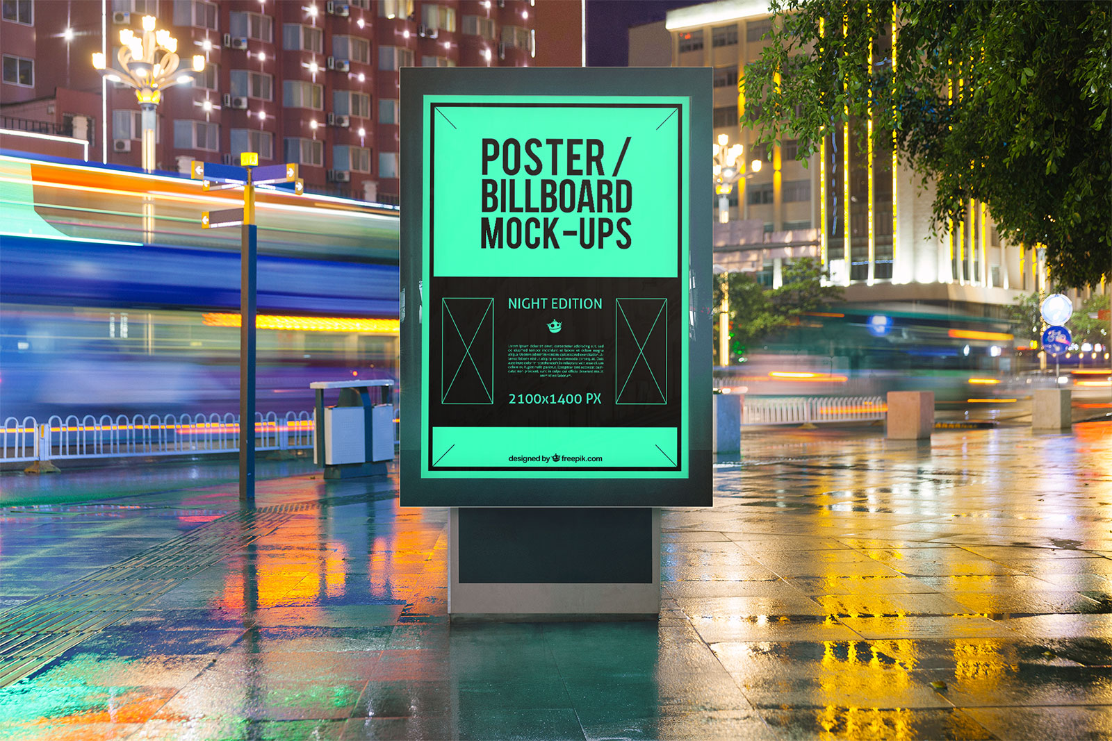 Free Square Outdoor Advertising Mockup on Behance