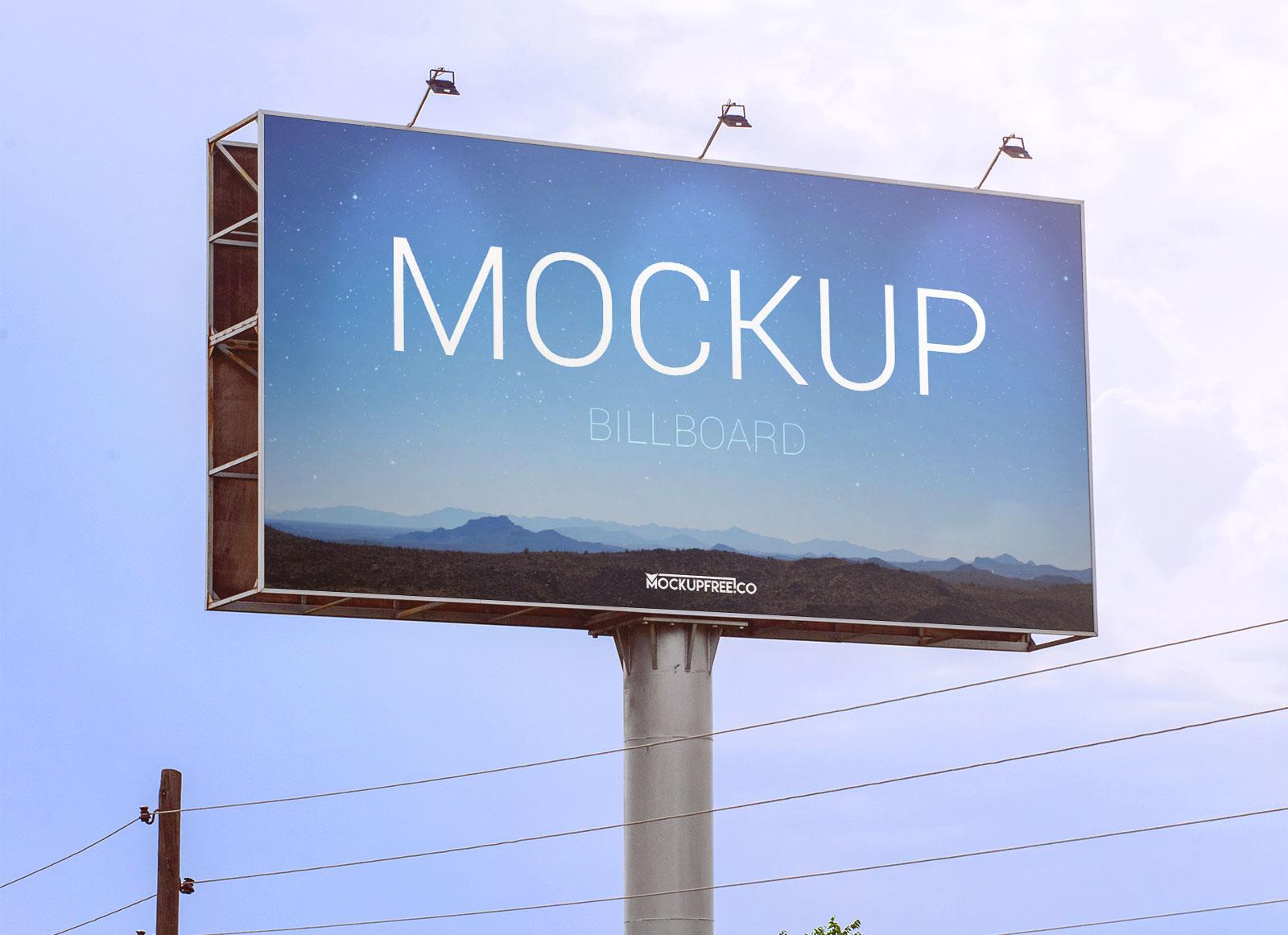 Free Outdoor Advertising Billboard Mockup PSD Good Mockups