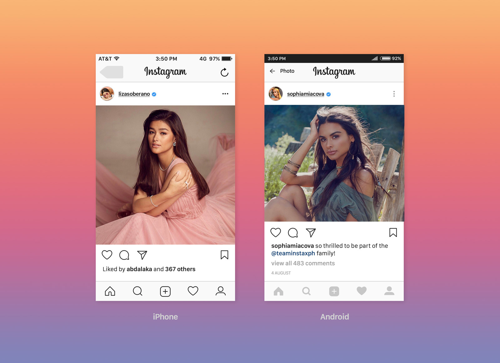 facebook screen mockup Instagram mockup template psd feed screen ui templates mockups iphone social profile android story mock file designbolts zee que placing