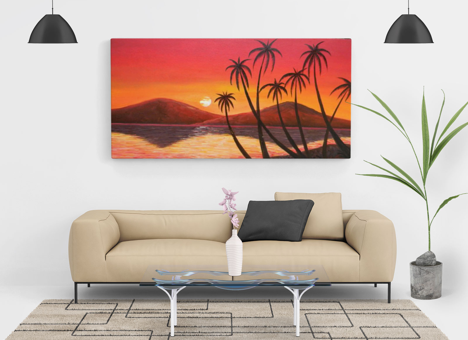canvas print in living room
