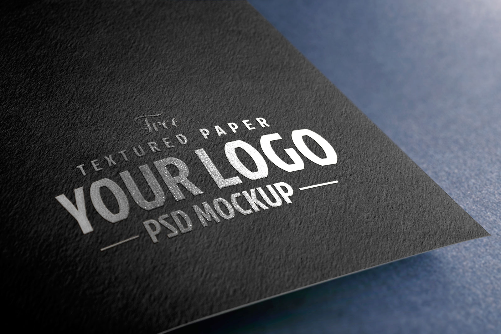 Free 3 Textured Paper Logo Mockup PSD Set Good Mockups