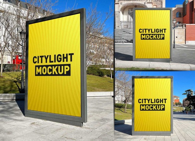 25 Free Citylight Mupi Mockups Good Mockups