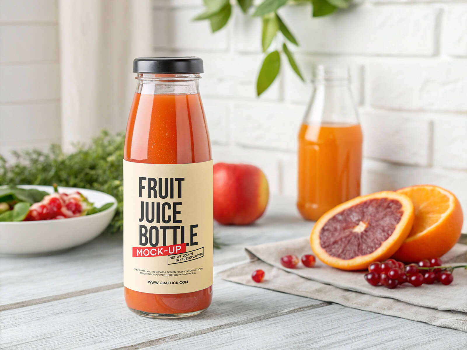 Free Raspberry Orange Juice Mockup Psd Good Mockups