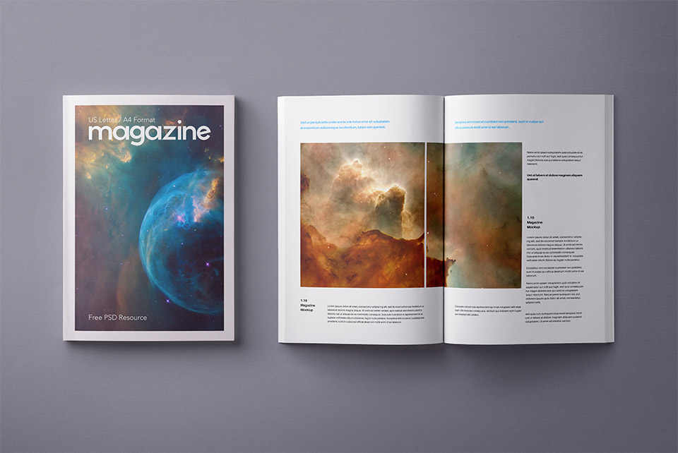 Download Free A4 Magazine Mockup PSD - Good Mockups PSD Mockup Templates