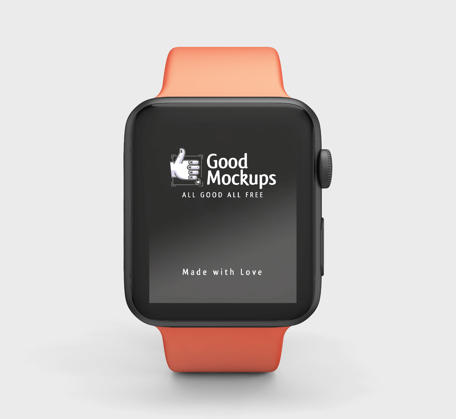 Download Free Apple Watch Mockup PSD with Changeable Sport Band ...