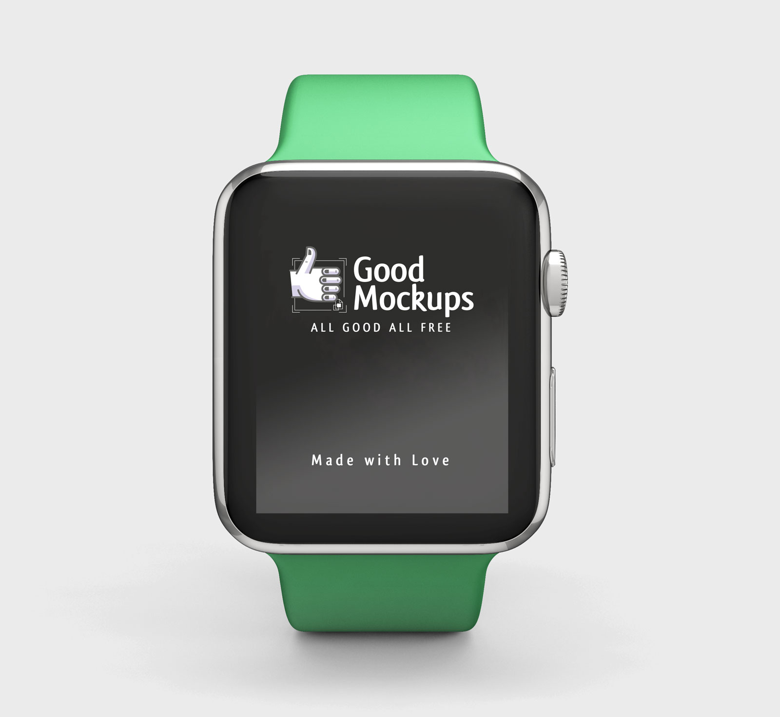 Download Free Apple Watch Mockup PSD with Changeable Sport Band Color - Good Mockups