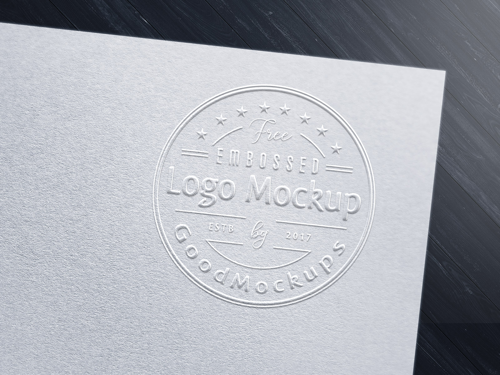 Free Vivid Embossed Logo Mockup - Freebies Mockup