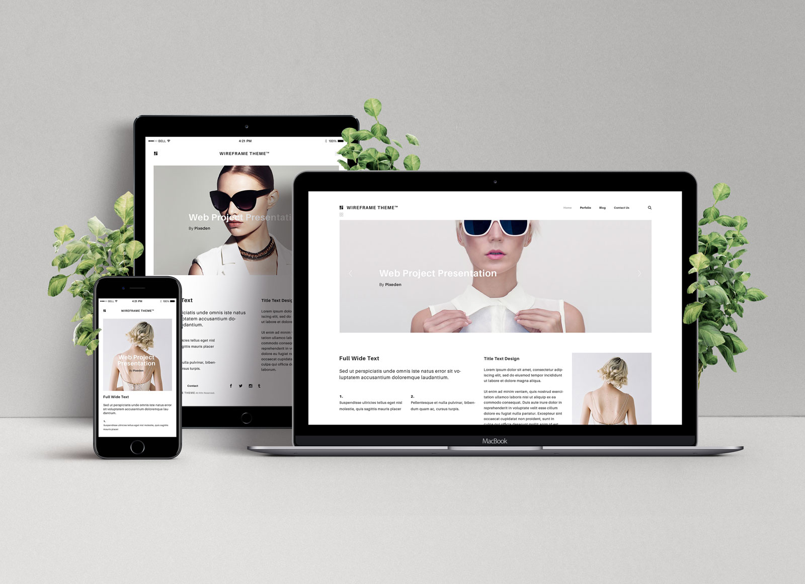 Download Free Responsive Website Mockup PSD | iPhone, iPad ... PSD Mockup Templates