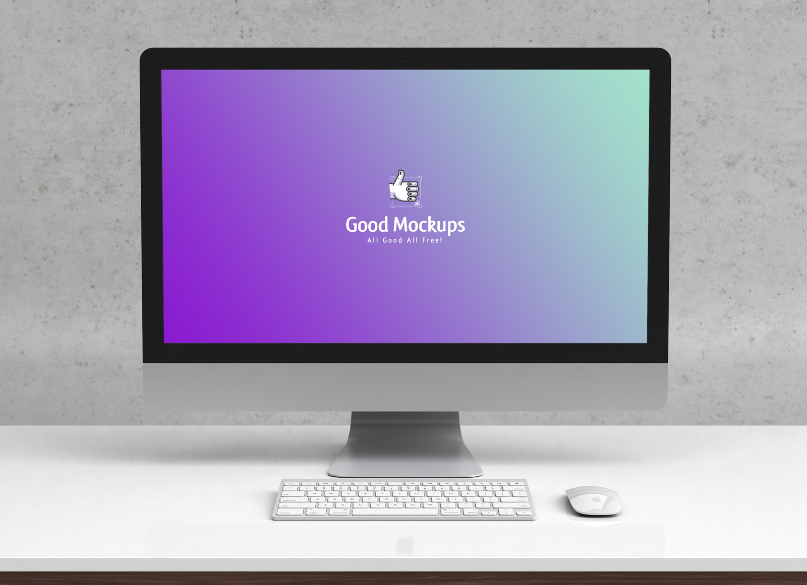 Download Free Apple iMac on Desk Mockup PSD - Good Mockups PSD Mockup Templates