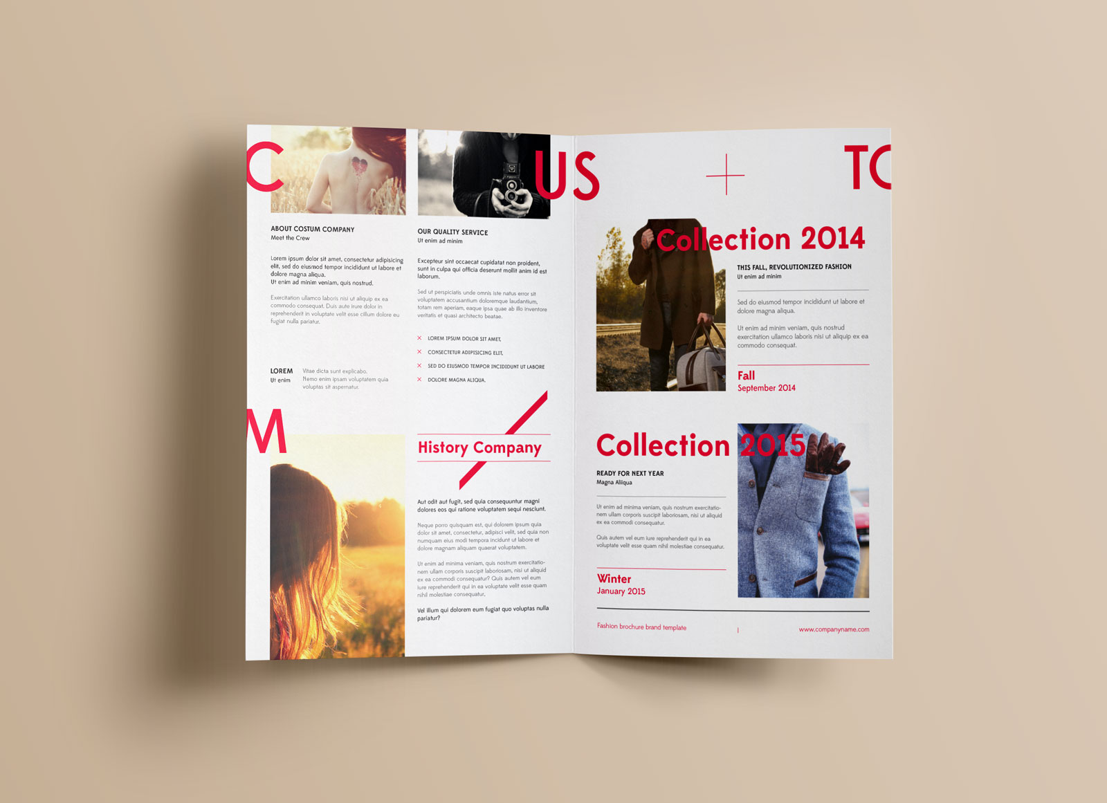 Download Free Realistic Bi-Fold Brochure Mockup PSD - Good Mockups