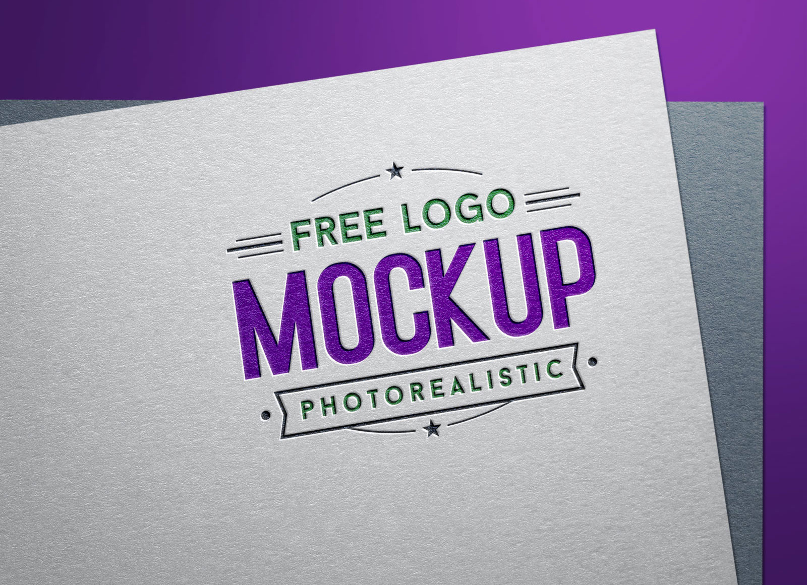 Download Free Debossed Color Logo Design Logotype Mockup Psd Good Mockups