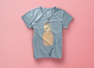 Free-Female-Front-Side-T-Shirt-Mockup-PSD