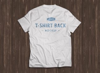 Free Half Sleeves Black & White T-shirt Mockup PSD Files (Front & Back)