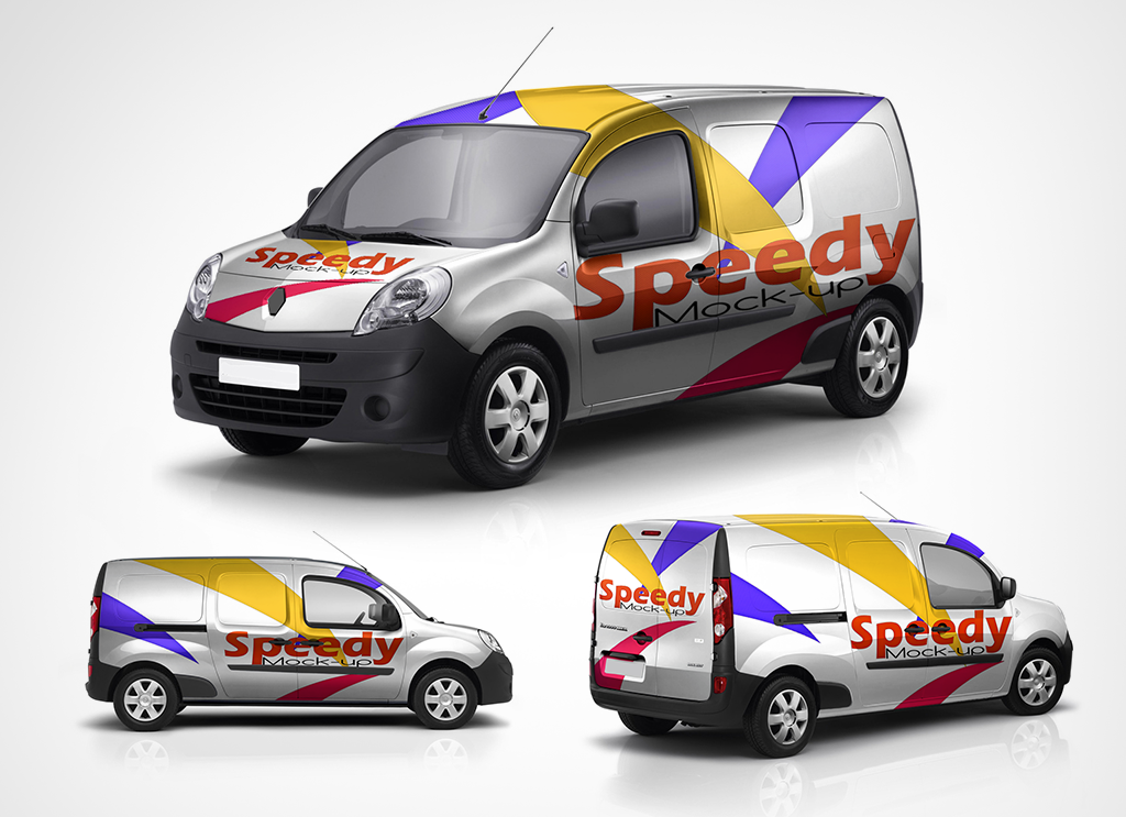 Download Free Mini Caddy Van Vehicle Branding Mockup Psd Good Mockups PSD Mockup Templates
