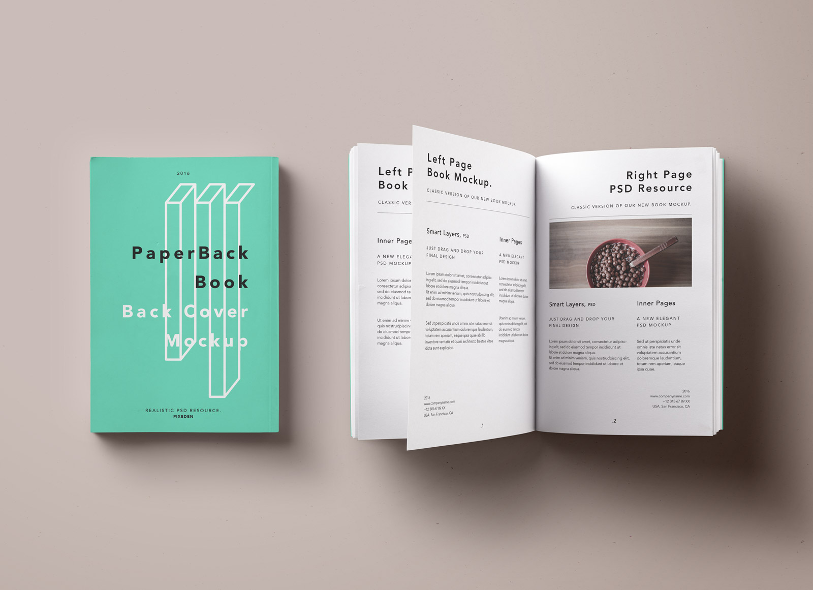 Download Free Paperback Book & Inner Pages Mockup PSD - Good Mockups PSD Mockup Templates