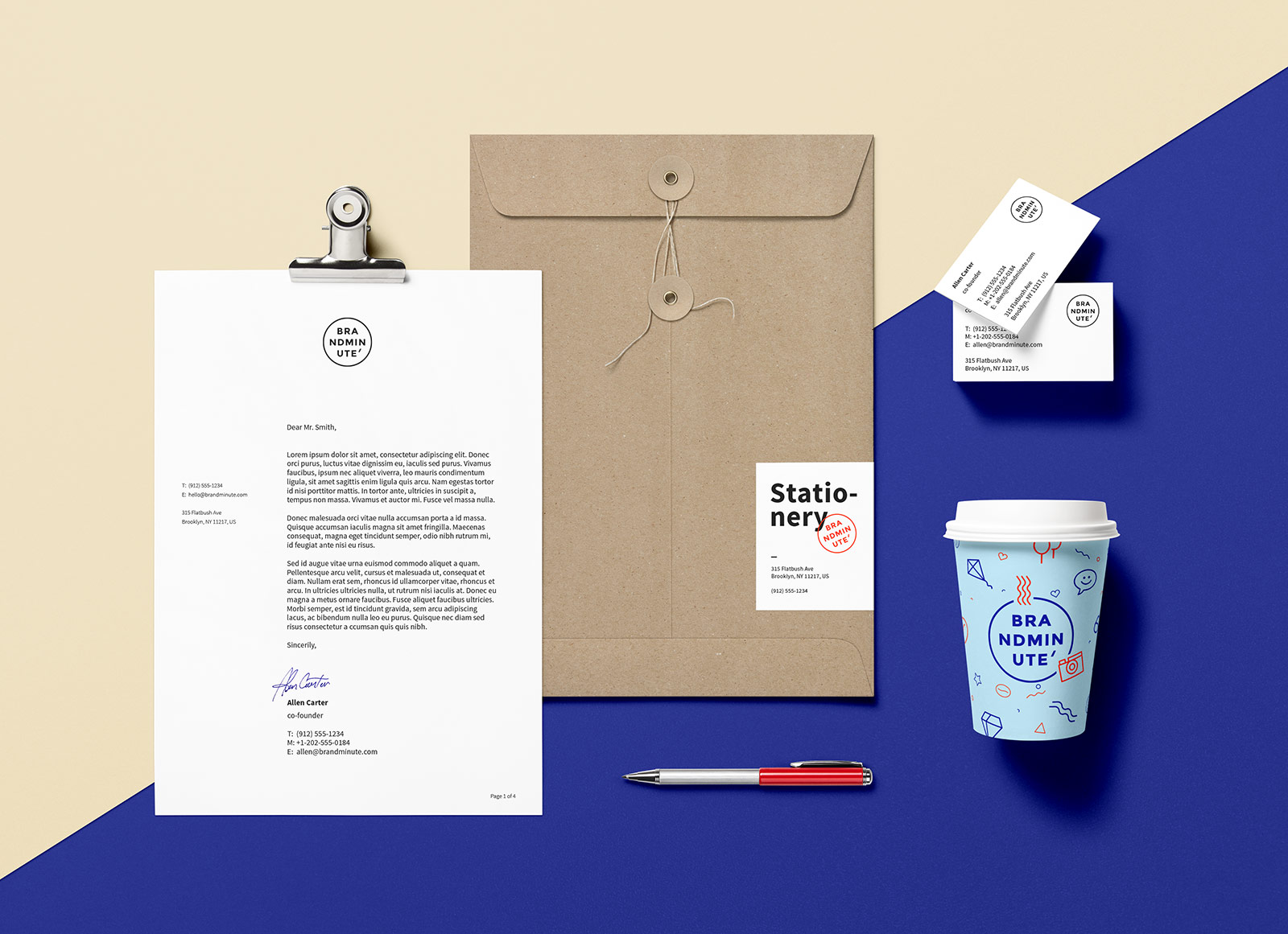 Download Free Premium Brand Identity Stationery Mockup PSD - Good ...