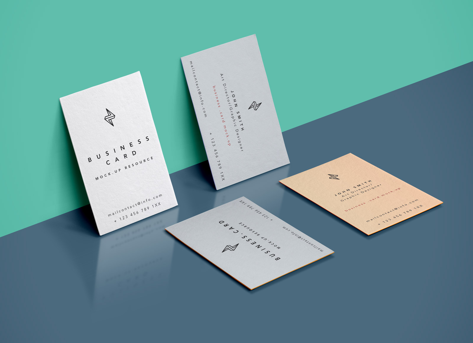 Download Free Vertical Edge Painted Business Card Mockup PSD - Good ...