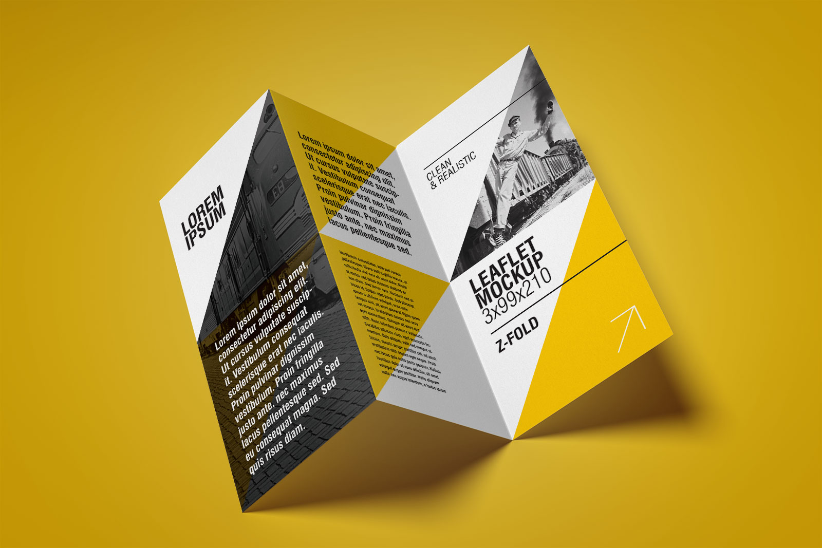 Free Z Fold Brochure Mockup Psd Set Good Mockups