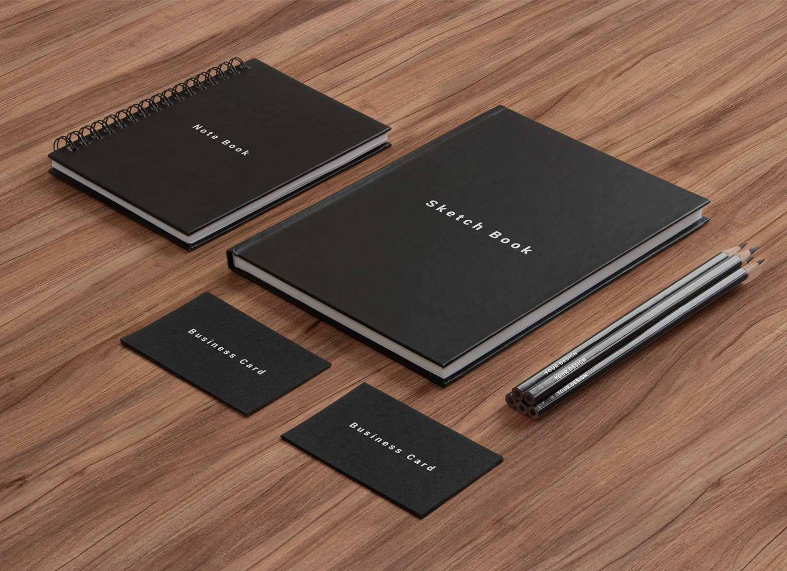 Download Free Business Card, Notepad, Led Pencil & Sketchbook Cover ...