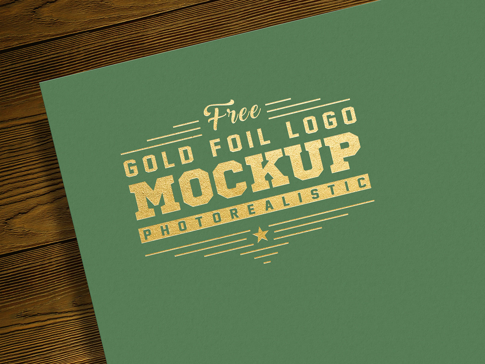 Download Free Photorealistic Gold & Silver Foil Logo Mockup PSD - Good Mockups