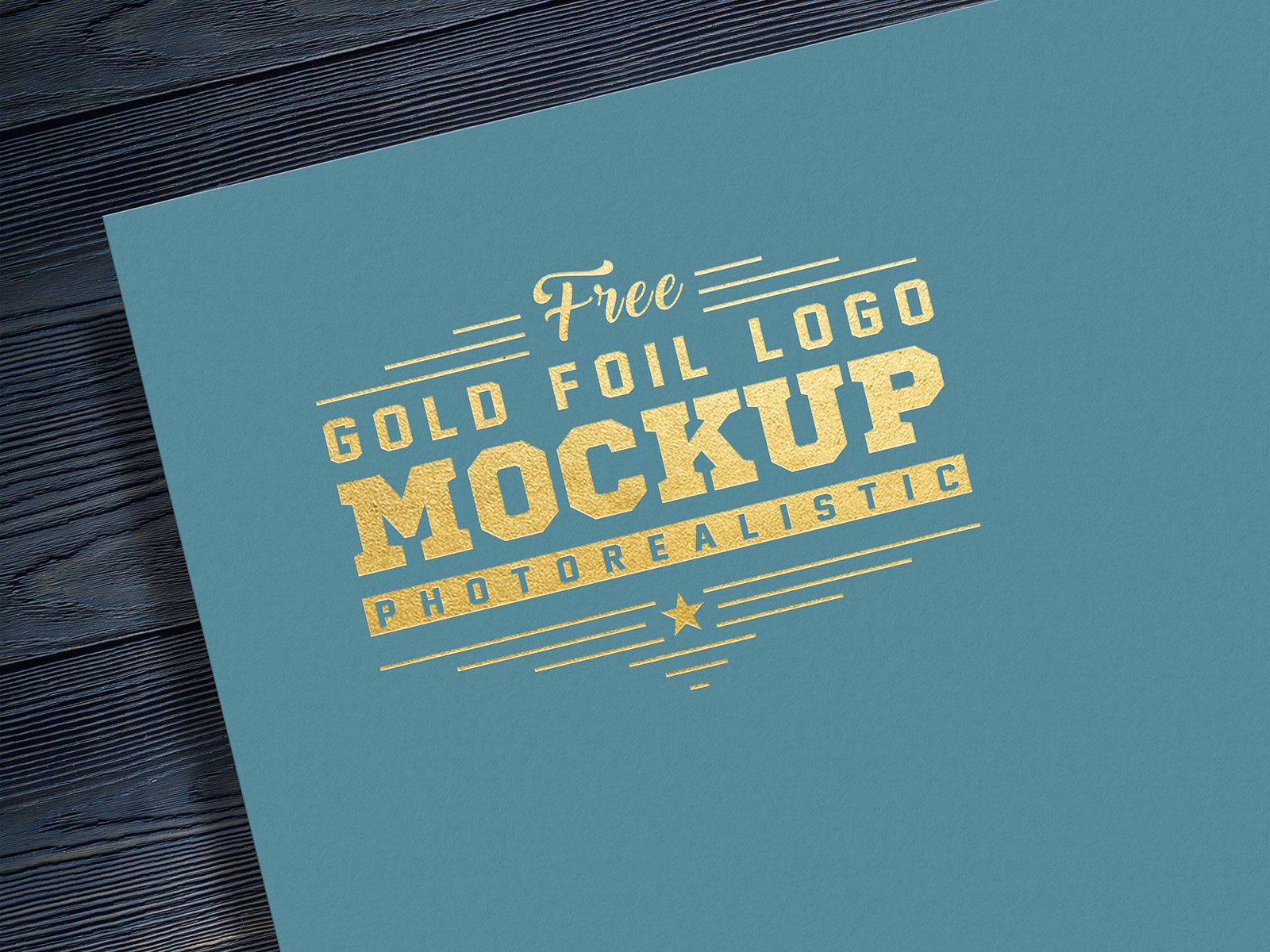 Free Photorealistic Gold & Silver Foil Logo Mockup PSD - Good Mockups