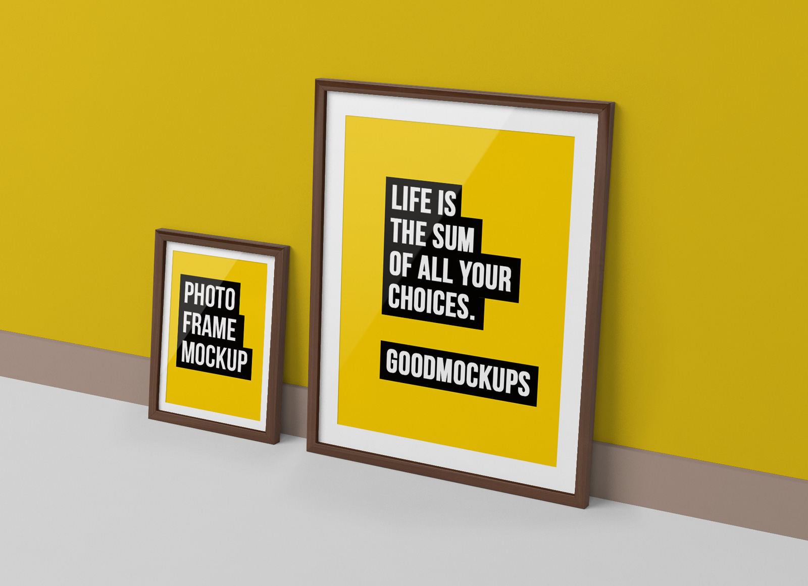 Download Free Photo Frame Mockup Psd For Lettering Photos Typography Good Mockups