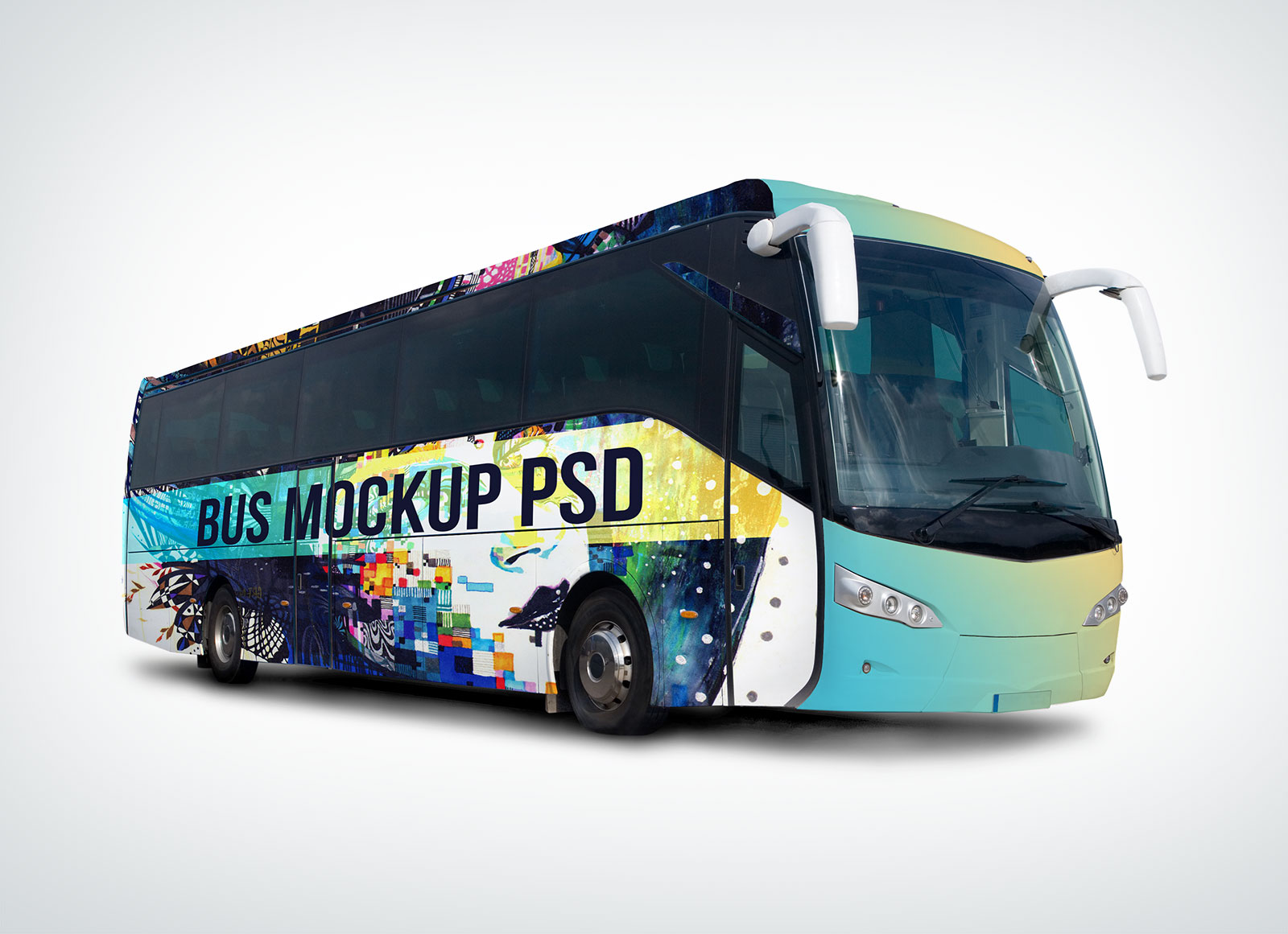 Download Free Vehicle Branding Travel Coach Bus Mockup Psd Good Mockups