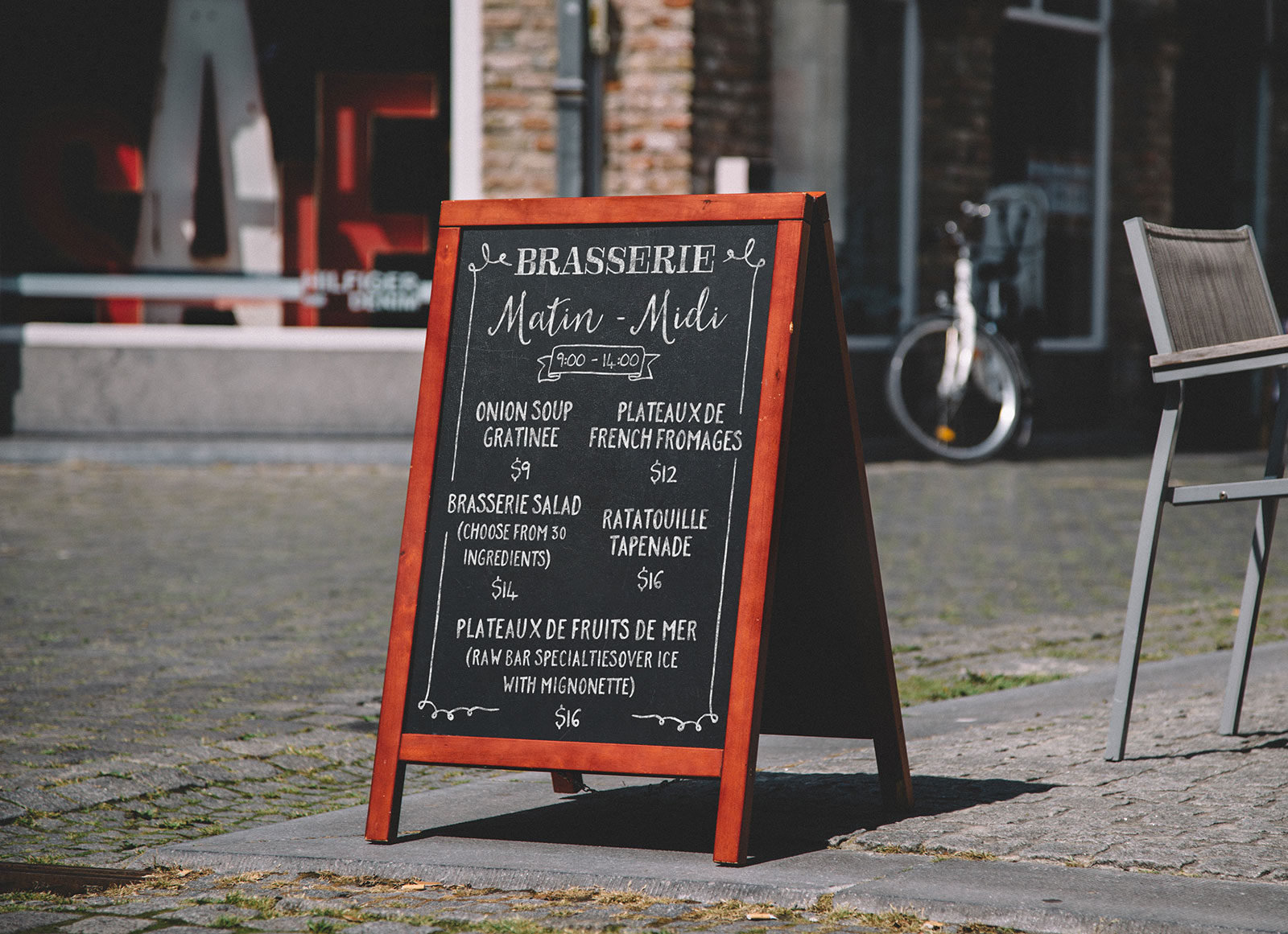 Download Free A-Frame Chalkboard Restaurant Menu Mockup PSD - Good ...