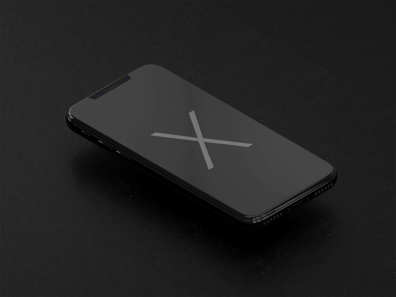 Download Free Apple iPhone X Black Mockup PSD | 3D Render - Good Mockups