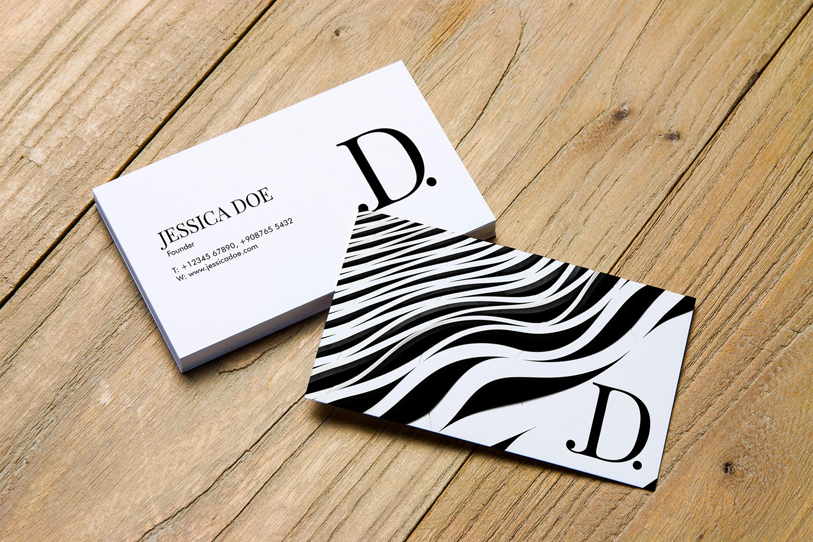 2 Beautiful Single & Double Sided Business Card Mockup PSD Files - Good