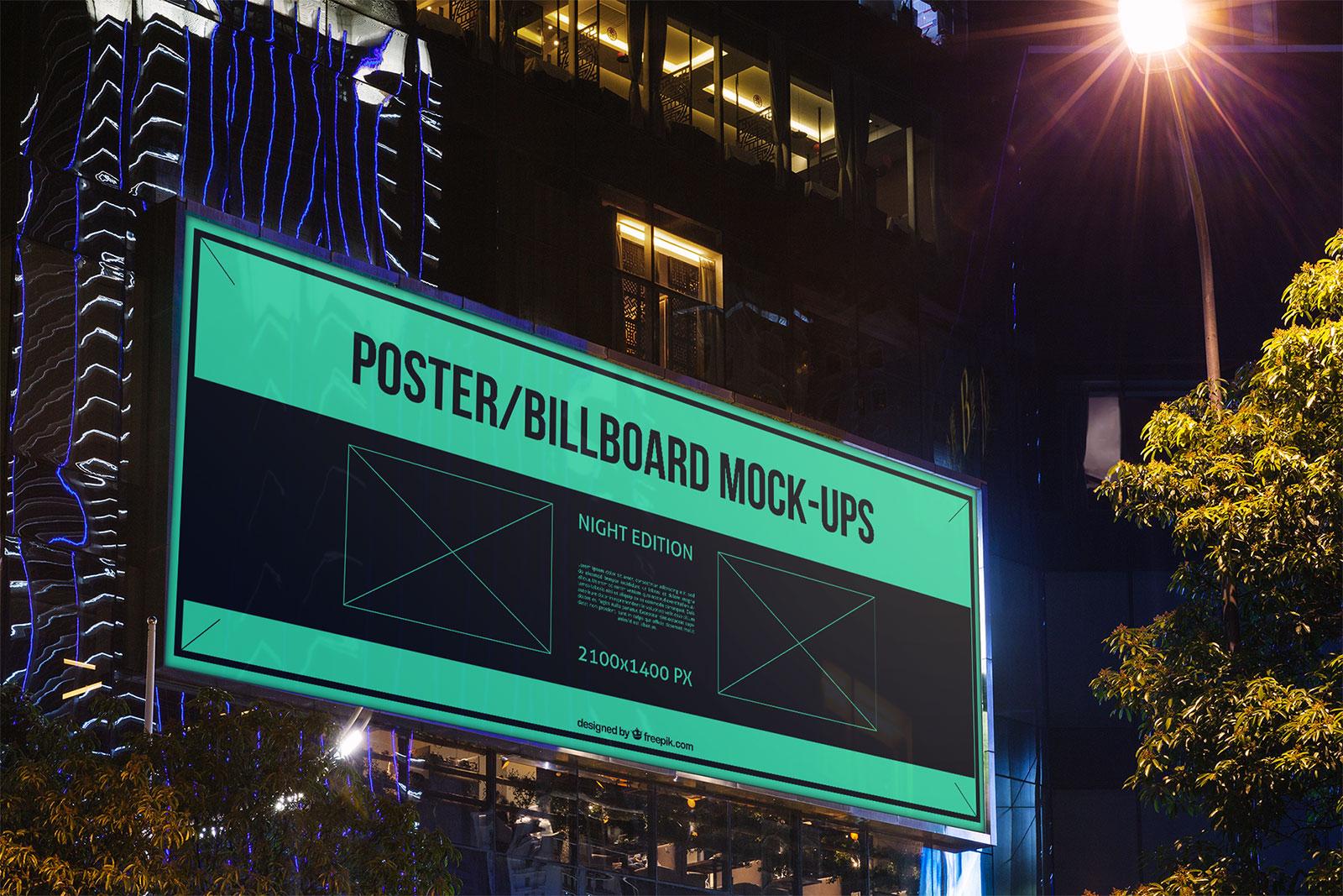 Free-Outdoor-Advertising-Horizontal-Billboard-Mockup-PSD