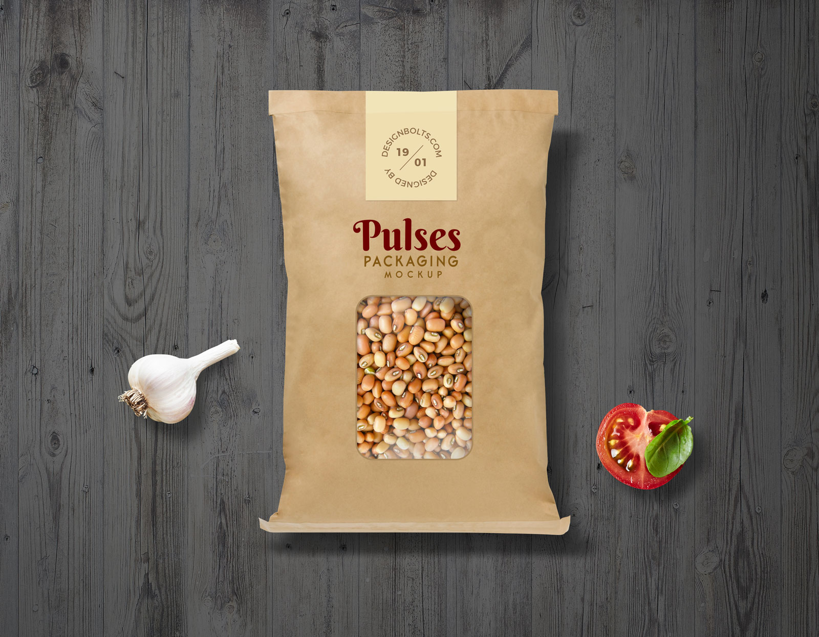 Download Free Pulses Kraft Paper Pouch Packaging Mockup PSD - Good ...