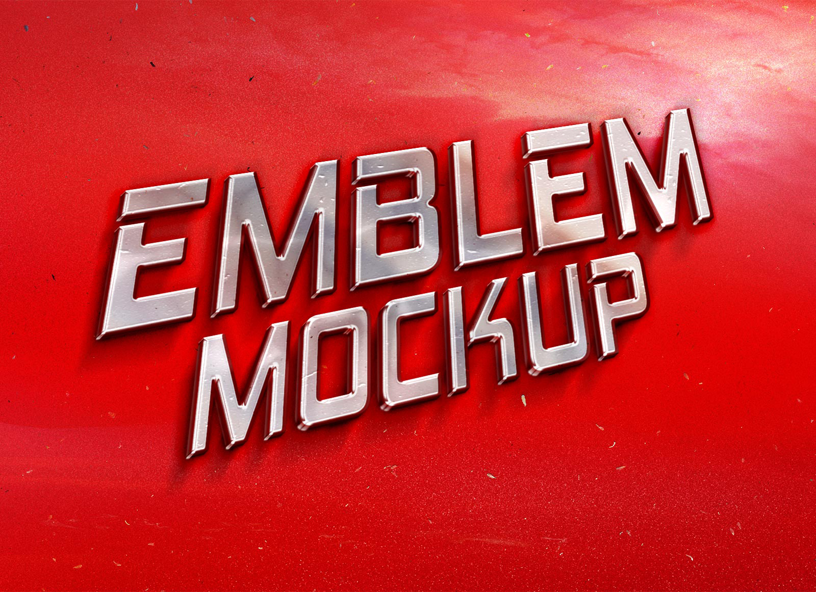 Download Free Retro Car Emblem 3D Logo Mockup PSD - Good Mockups