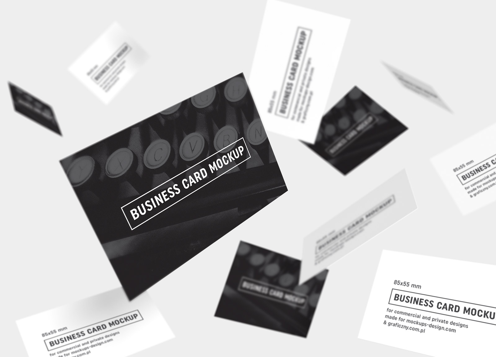 Download Free Black & White Business Card Mockup PSD Templates ...