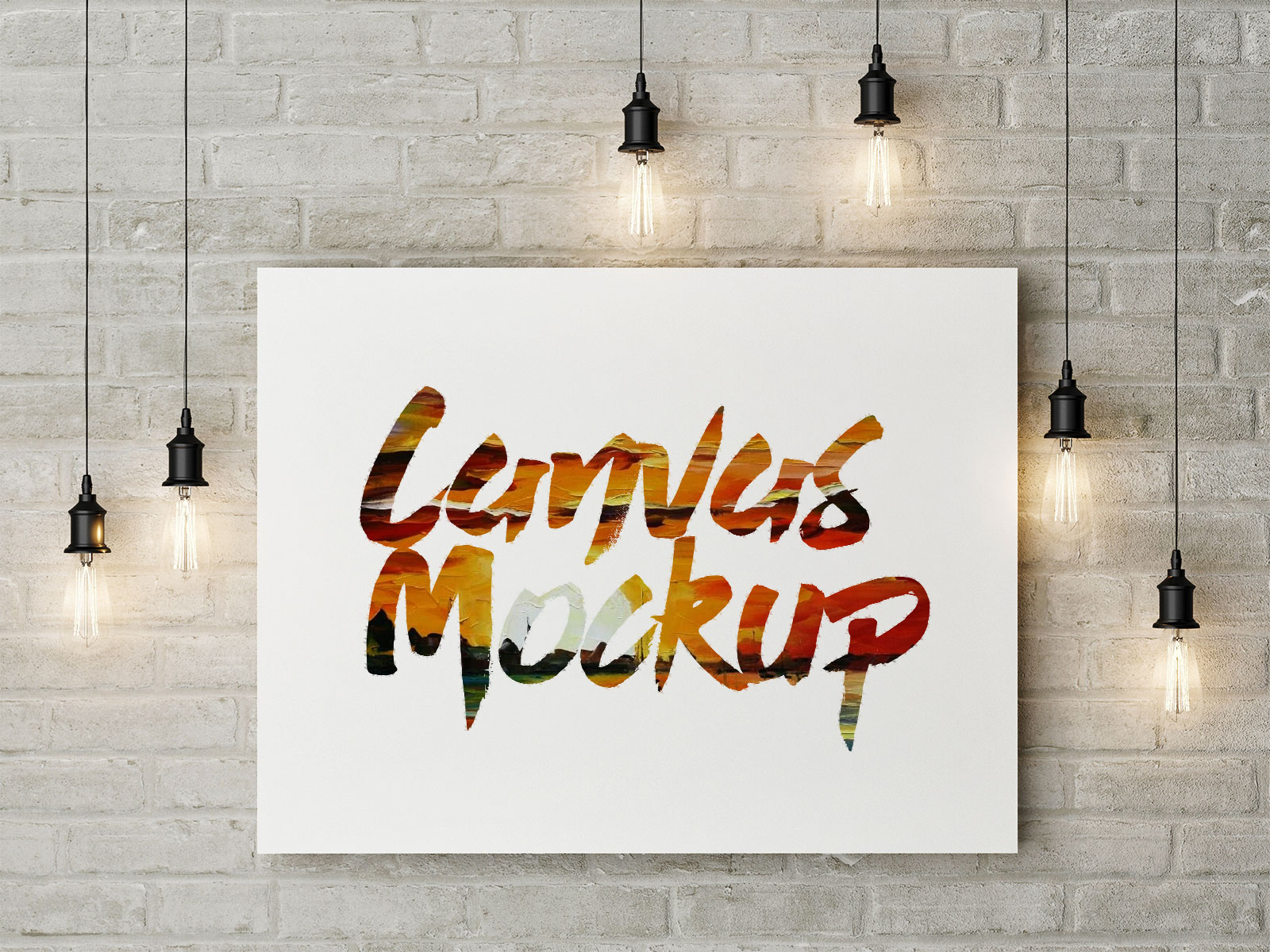 Download Free Canvas Wall Painting Mockup PSD - Good Mockups