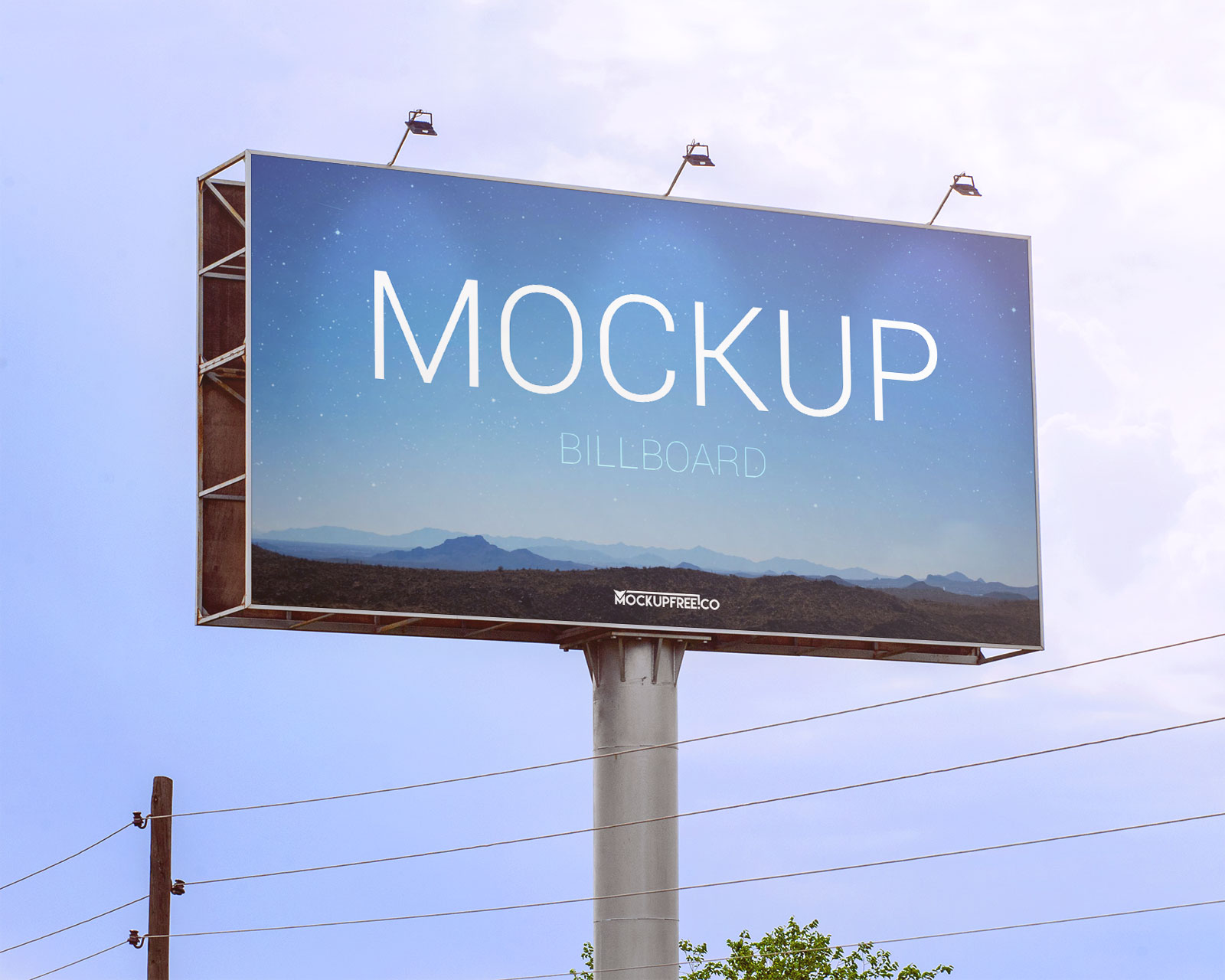 Download Free Outdoor Advertising Billboard Mockup PSD - Good Mockups