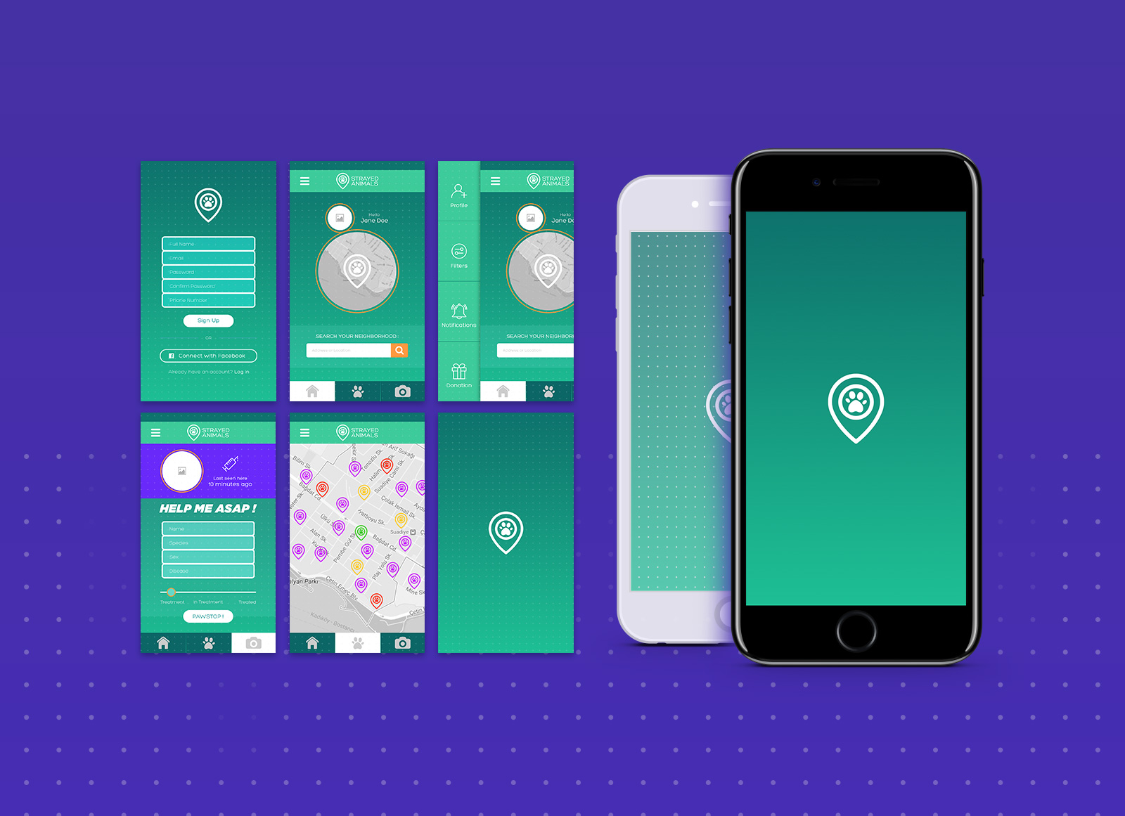 Download Free Readymade Mobile App Design Presentation Mockup PSD ...