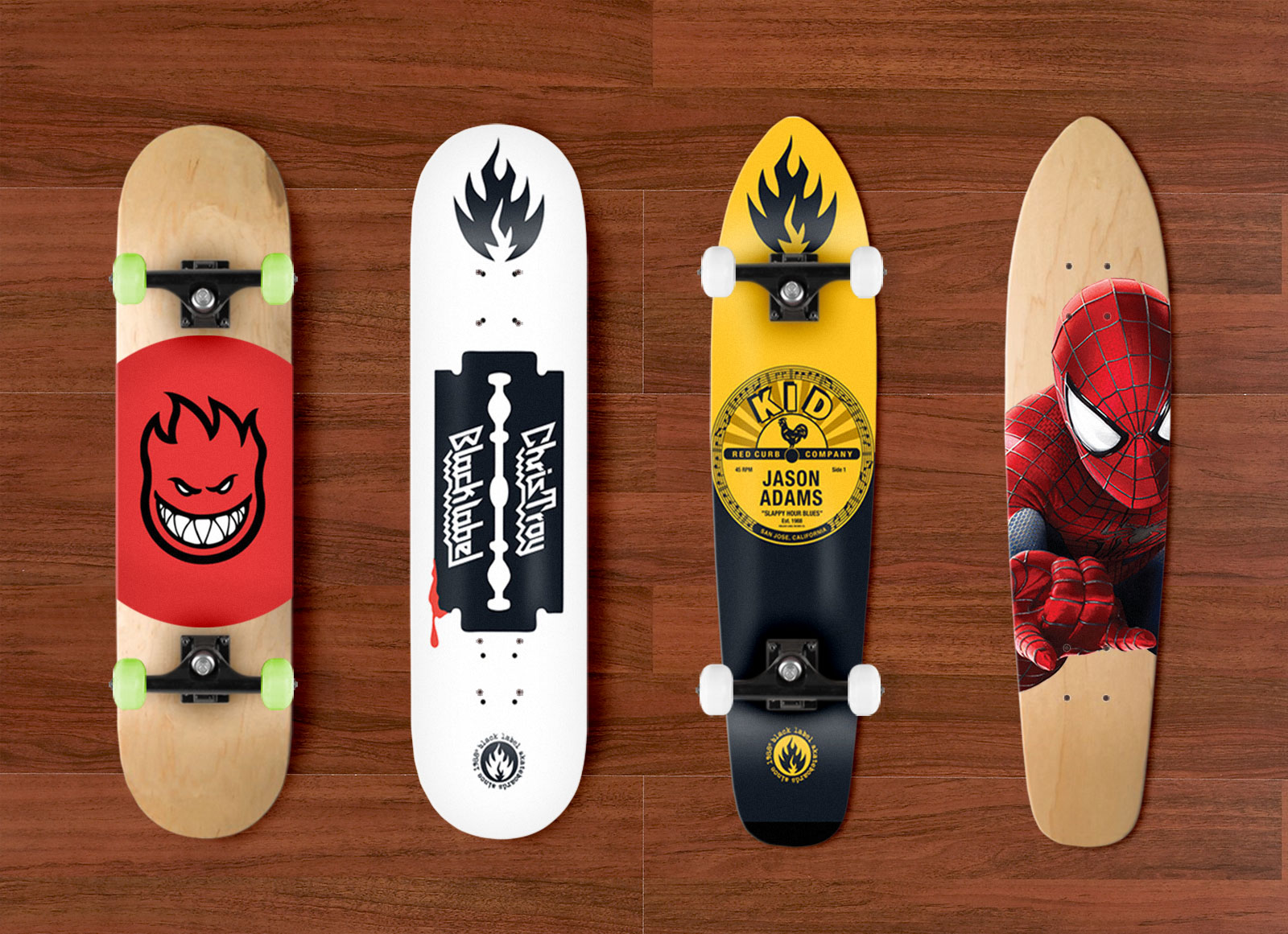 Download Free Two Deck Types Skateboard Mockup PSD - Good Mockups