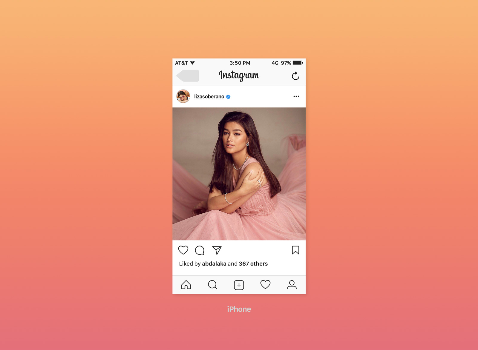 Download Free Instagram Feed Screen Ui Mockup 2017 Good Mockups Yellowimages Mockups