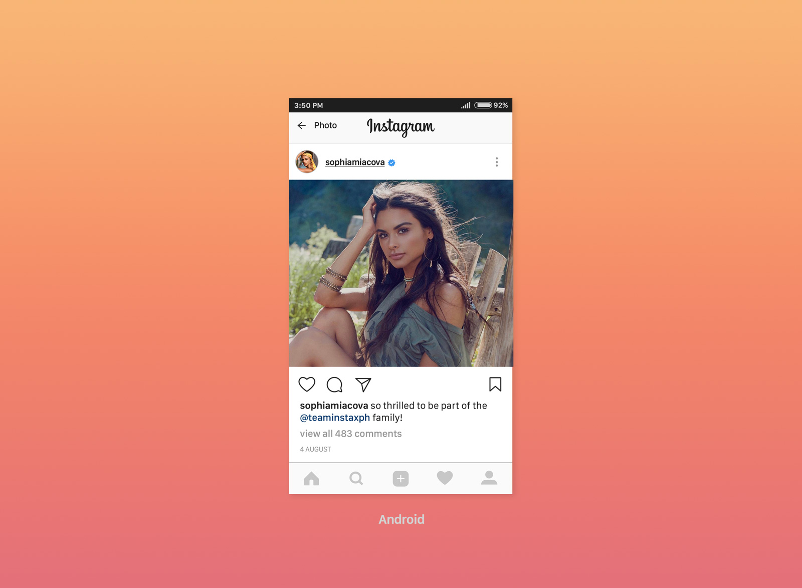 Download Free Instagram Feed Screen Ui Mockup 2017 Good Mockups PSD Mockup Templates