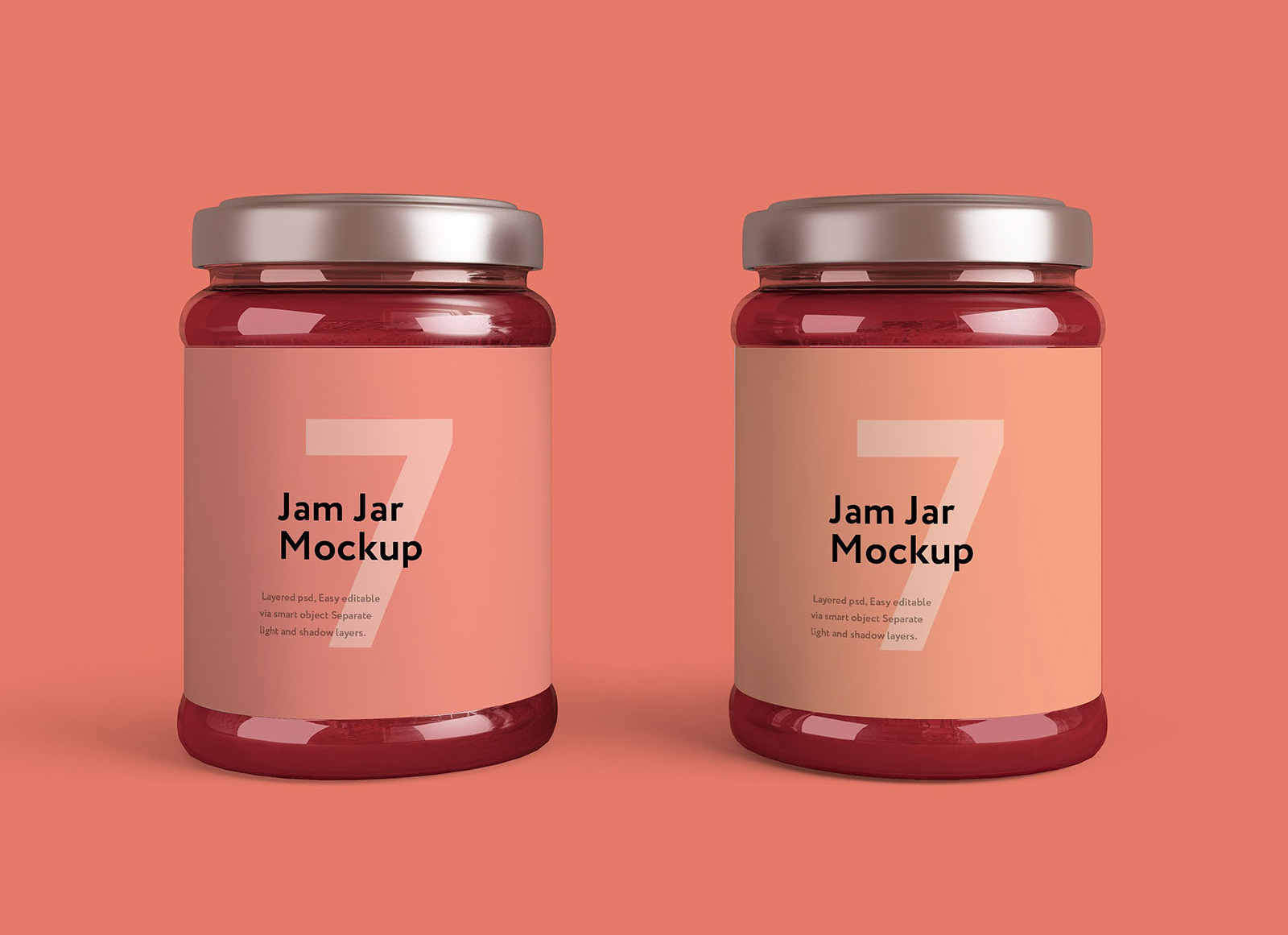 Free Jam Jar Bottle Mockup PSD - Good Mockups