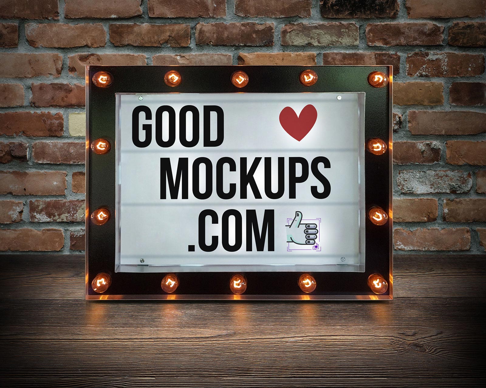 Download Free Marquee Cinema Light Box Typography Poster Mockup Psd Good Mockups