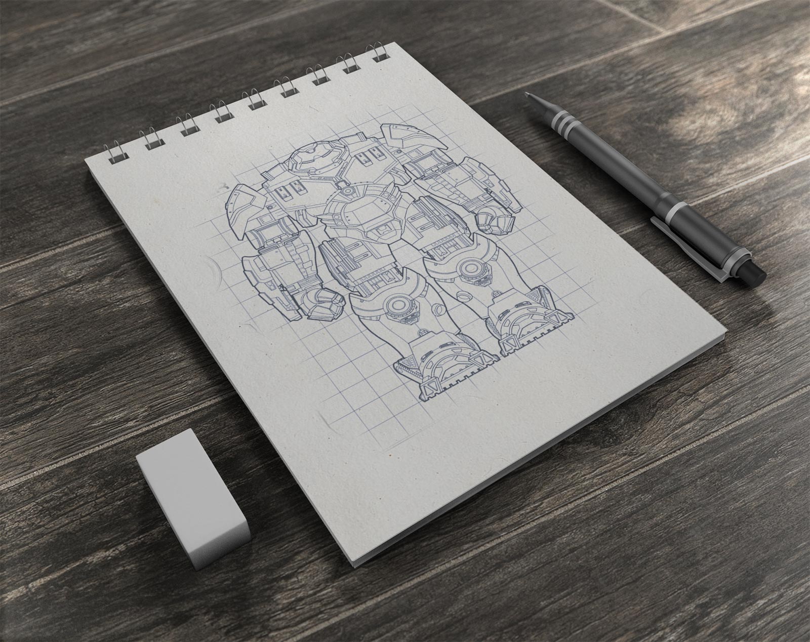 Download Free Illustrations / Drawing Sketchbook Mockup PSD - Good Mockups