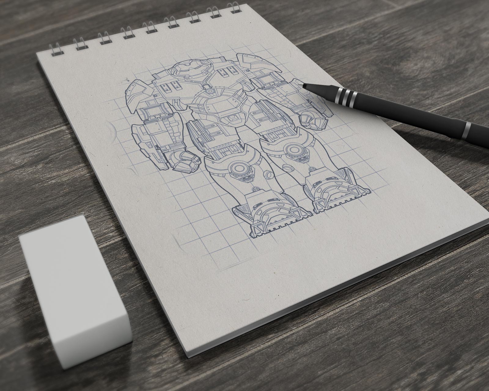 Free-Illustrations-Sketch-Book-Mockup-PSD