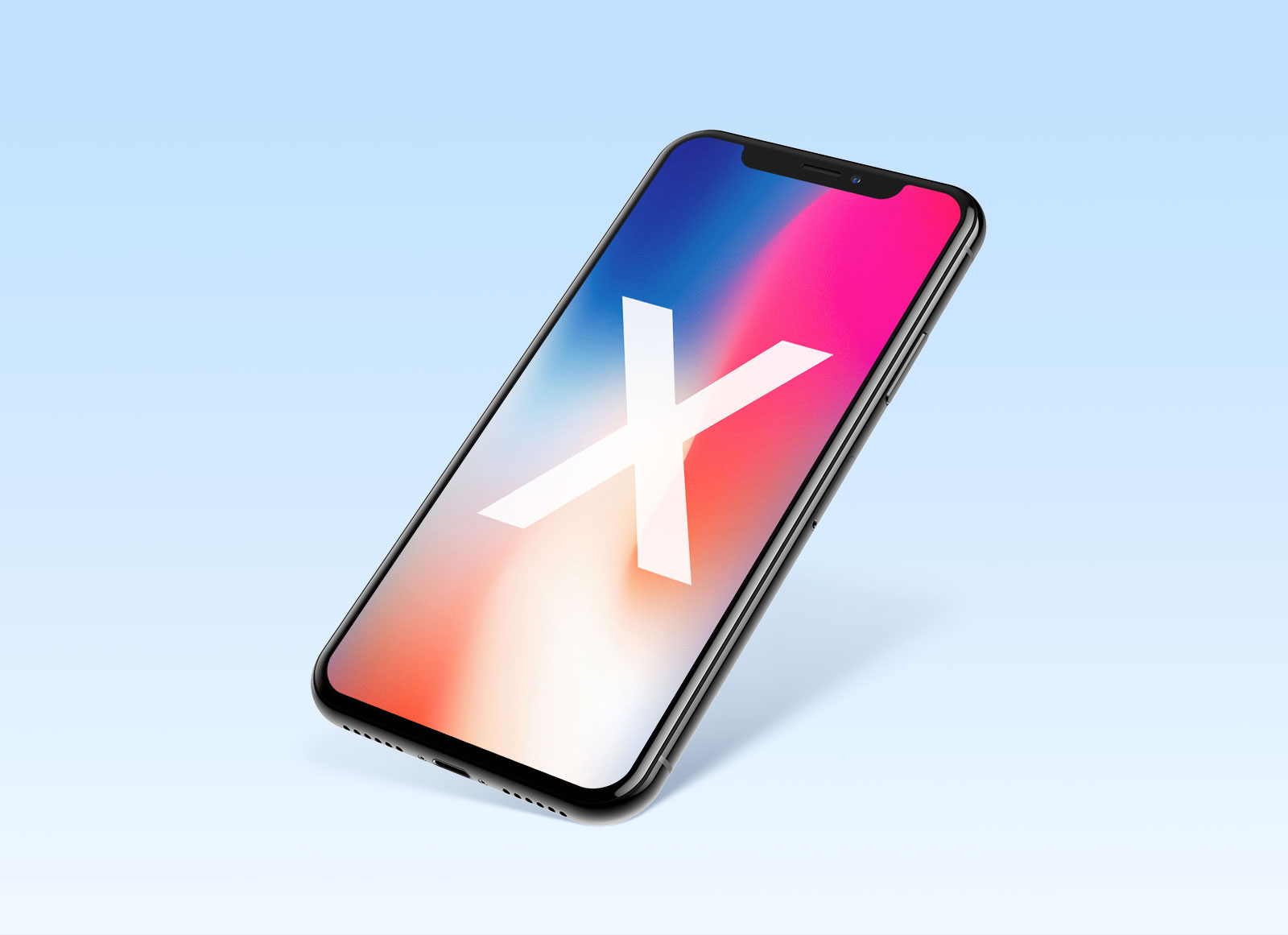 Free Perspective View Of Apple Iphone X Psd Sketch Mockup Good Mockups