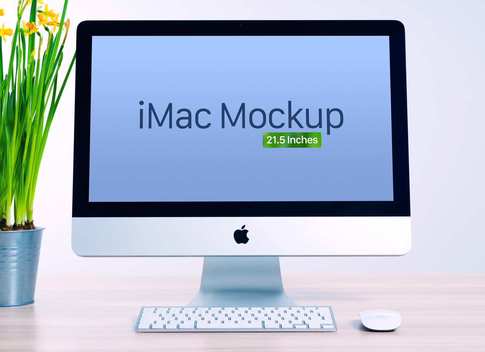 Download Free Apple iMac Mockup PSD (21.5 Inches Monitor Screen ...