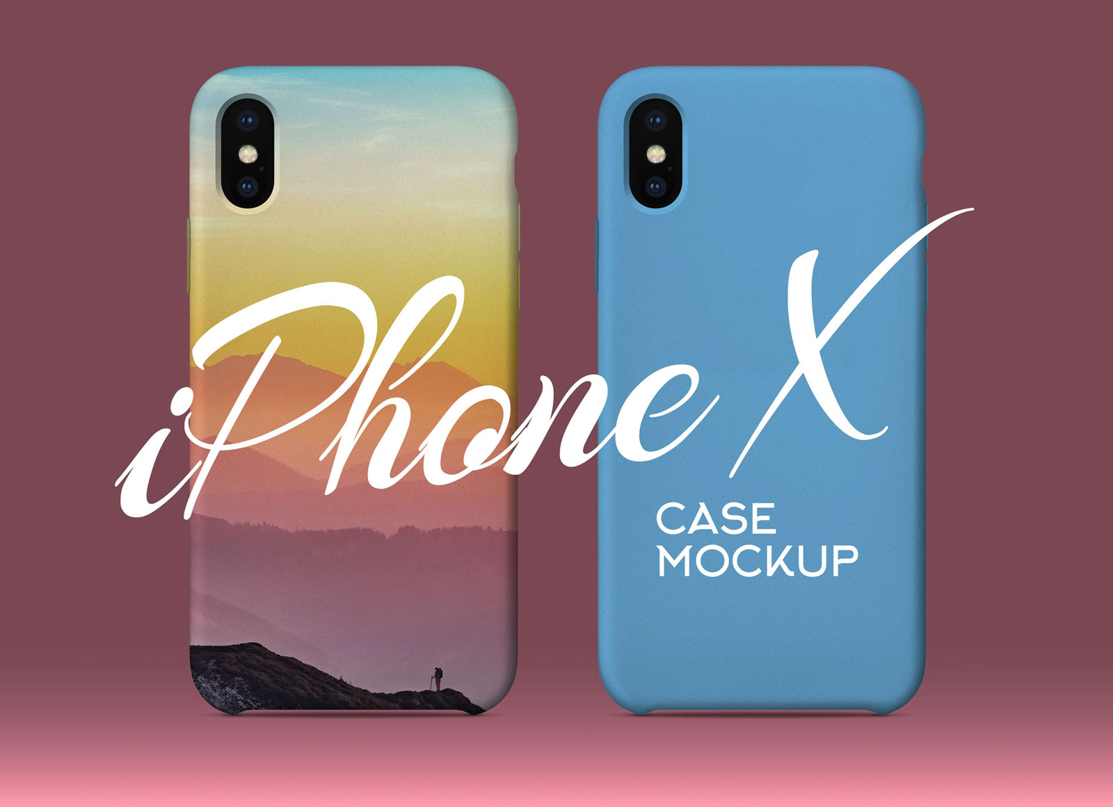 Download Free iPhone X Silicon Case Back Cover Mockup PSD - Good Mockups